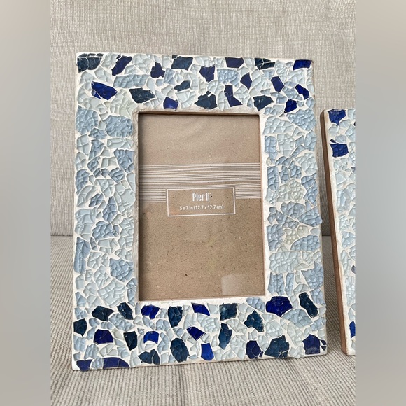Pier 1 blue mosaic photo picture frames - Picture 2 of 9